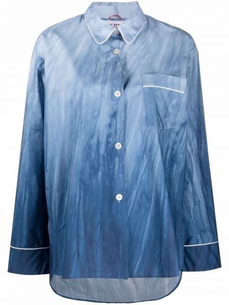 Camicia di cotone con stampa Umit Benan X F.r.s. blu