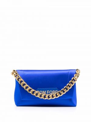 Bolso shopper de seda Tom Ford azul