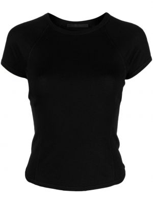 Kokvilnas t-krekls ar apaļu kakla izgriezumu Helmut Lang melns