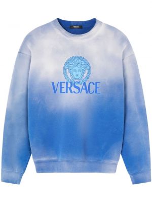 Sweatshirt aus baumwoll mit print mit farbverlauf Versace