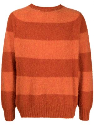 Pull à rayures en tricot Ymc orange