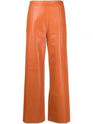 Spodnie skórzane áeron pomarańczowe