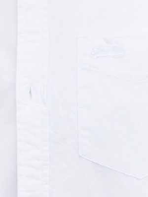 Pernata pamučna košulja s gumbima Superdry bijela