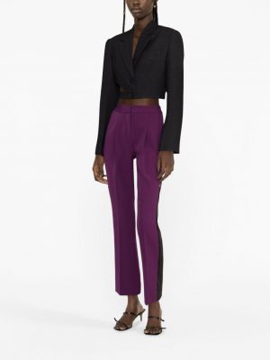 Rovné kalhoty Karl Lagerfeld fialové
