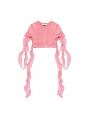 T-shirt mit rüschen Blumarine pink