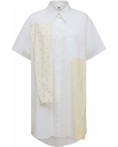 Sukienka mini bawełniana Mm6 Maison Margiela - biały
