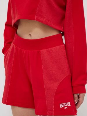 Класически панталони с висока талия с апликация Reebok Classic червено