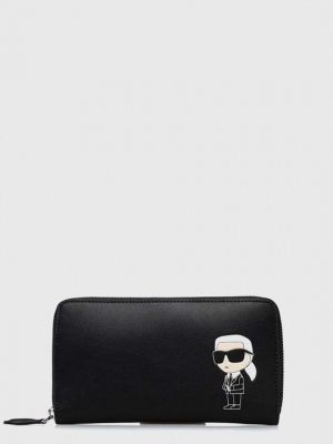 Кожаный большой кошелек Karl Lagerfeld черный