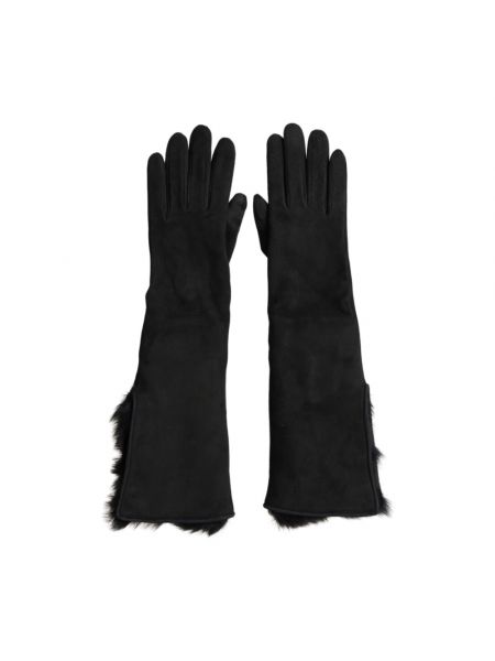 Rękawiczki z kaszmiru Dolce And Gabbana czarne