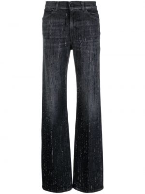 Straight fit džíny s vysokým pasem Dondup černé