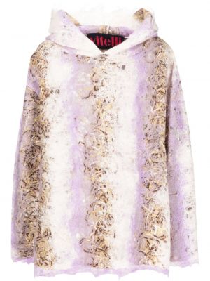 Dzianinowa bluza z kapturem gradientowa Vitelli fioletowa