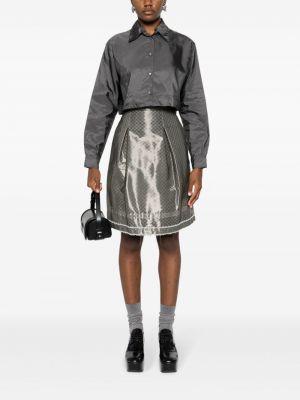 Nėriniuotas mini sijonas Chanel Pre-owned pilka