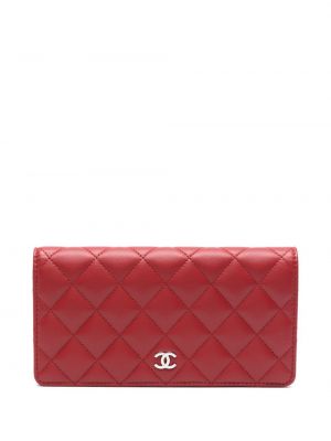 Portafoglio trapuntato Chanel Pre-owned rosso