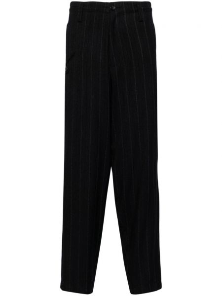 Prugaste hlače Yohji Yamamoto crna