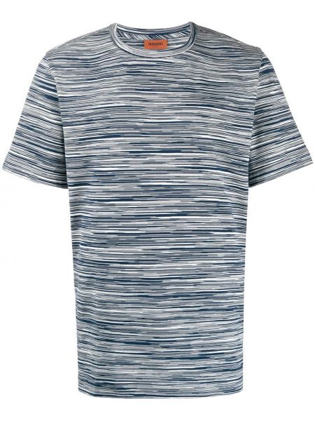 Camiseta a rayas con estampado abstracto Missoni azul