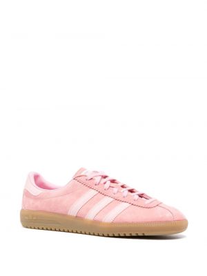 Kožené bermudy Adidas růžové
