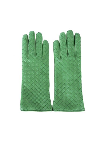 Zielone rękawiczki Bottega Veneta