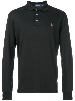 Slim fit pólóing Polo Ralph Lauren fekete