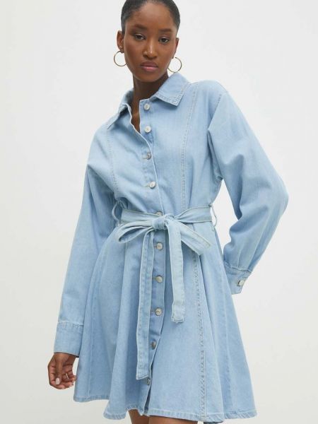 Sukienka mini Answear Lab niebieska