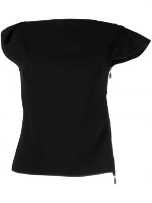 Asimetriškas marškinėliai Maticevski juoda