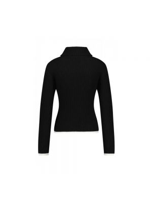 Jersey cuello alto de cachemir con cuello alto de tela jersey Liviana Conti negro