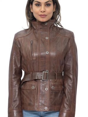 Куртка милитари Infinity Leather коричневая