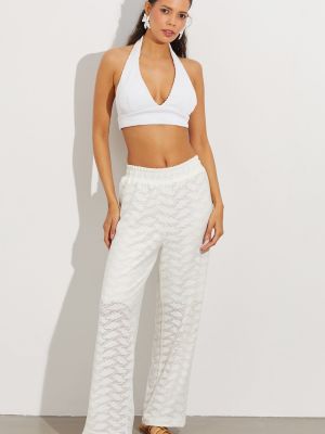 Pantaloni cu croială lejeră Cool & Sexy alb