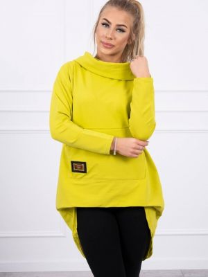 Kapucnis pulóver Kesi sárga