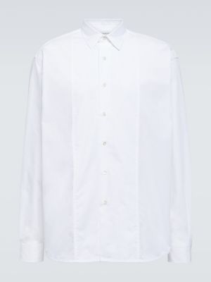 Oversize памучна риза Lanvin бяло