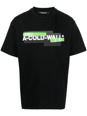 T-shirt aus baumwoll mit print A-cold-wall* schwarz