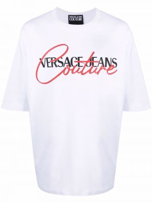 Trykt t-skjorte Versace Jeans Couture hvit