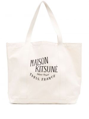 Shopper torbica s printom Maison Kitsuné