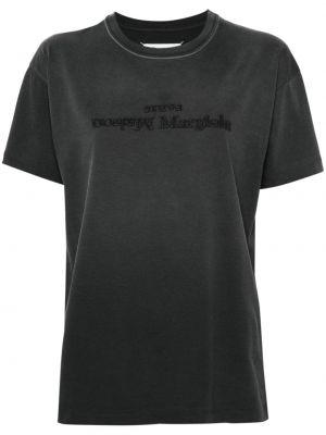 Kokvilnas t-krekls Maison Margiela pelēks