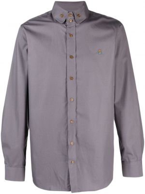 Camicia ricamata Vivienne Westwood grigio