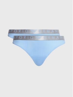 Stringi Emporio Armani Underwear niebieskie