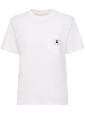 Тениска с джобове Carhartt Wip бяло
