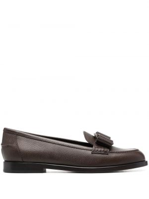 Skinn loafers Salvatore Ferragamo brun