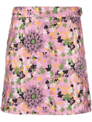 Trykt floral mini skjørt Essentiel Antwerp rosa