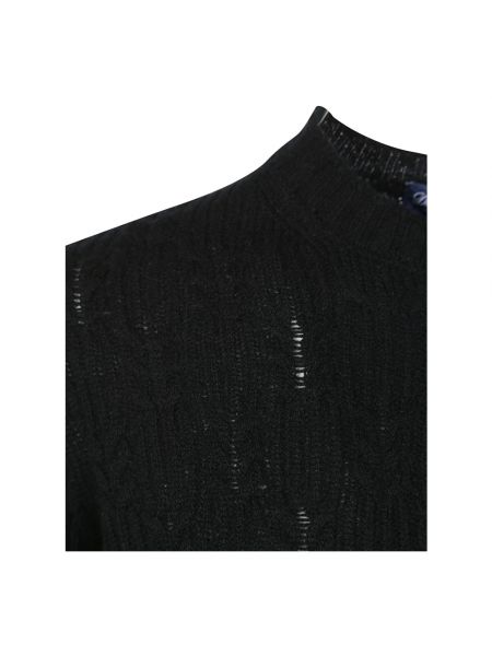 Jersey de lana de tela jersey con trenzado Drumohr negro