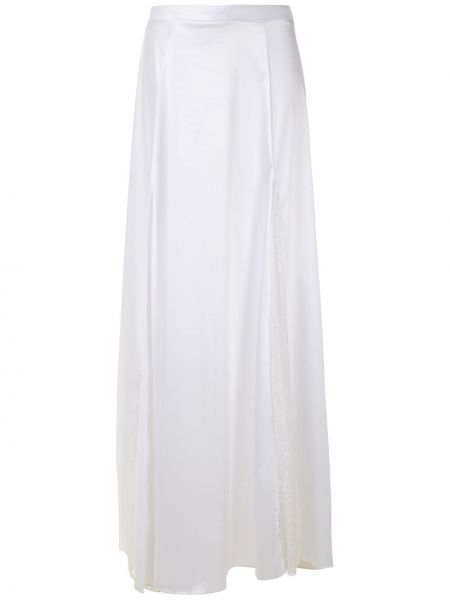 Maxi φούστα με δαντέλα Amir Slama λευκό
