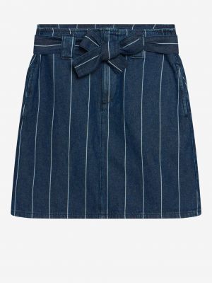 Pruhovaná pruhovaná džínsová sukňa Orsay modrá