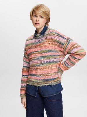 Jersey de lana a rayas de tela jersey Esprit