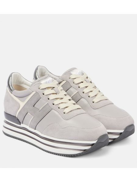 Midi platformu süet sneaker Hogan gri