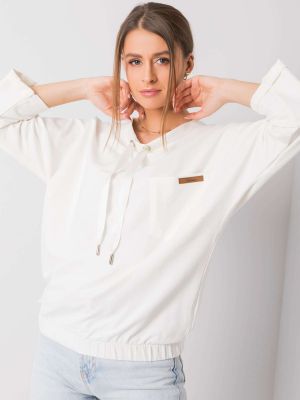 Bluza bawełniana oversize Fashionhunters biała
