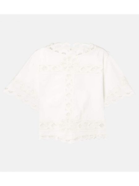 Bomull crop top Isabel Marant vit