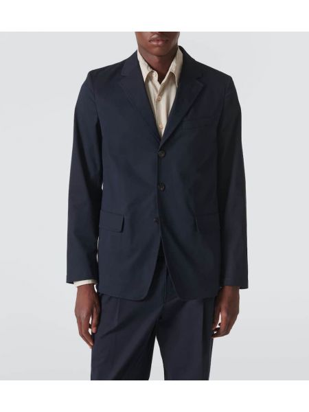 Pamuklu blazer Dries Van Noten mavi