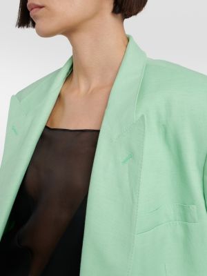 Blazer de lino Stella Mccartney verde