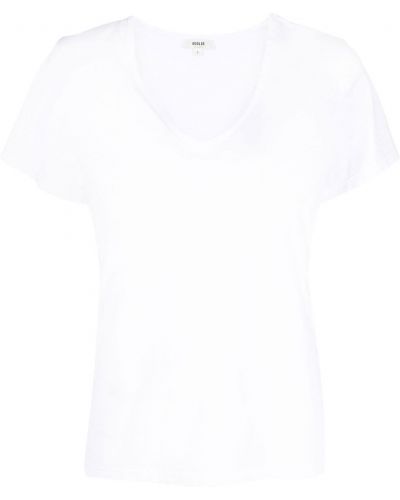 T-shirt con scollo a v Agolde bianco