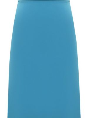 Шелковая шерстяная юбка Gucci голубая