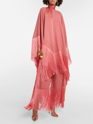 Midi šaty s třásněmi Taller Marmo růžové